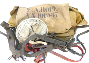 Group Lot inc Large vintage Military Bivouac plus Box of Horse Harnesses & O