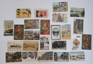 Group lot - Mixed vintage Post Cards & Photos - Ivory Market, Comical, The A