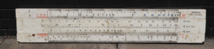 Vintage Large Wooden Rietz Scolaria Slide Ruler by Staedler - Approx 246cm L Whe