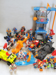 Group lot of Mostly Fischer Price Rescue Hero's Toys incl Lots of Figures, Vehic