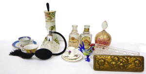 Small box lot - Mostly Ladies Vintage Items inc, perfume bottles & atomiser,