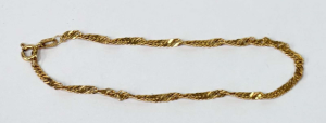 9ct gold twisted link bracelet - approx 1 4 grms