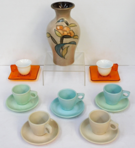 Group lot of Midcnetury inc 2 x Italian Omado expresso Cups & Saucers, Scher