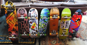 Group lot - Vintage & Modern Skateboards - Folklore, Stereo, Razor & oth